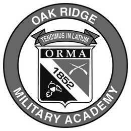 OAK RIDGE MILITARY ACADEMY TENDIMUS IN LATIUM ORMA 1852