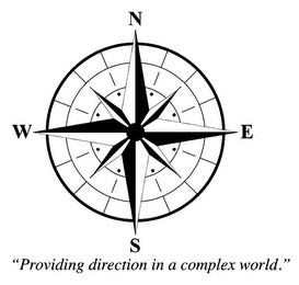 "PROVIDING DIRECTION IN A COMPLEX WORLD." N W E S