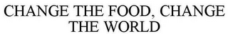 CHANGE THE FOOD, CHANGE THE WORLD