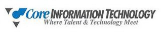 C CORE INFORMATION TECHNOLOGY WHERE TALENT & TECHNOLOGY MEET