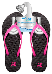 AF AQUA FLOPS GREAT FOR WATER, SAND AND EVEN ON LAND! · HOLES ARE PERFECT FOR DRAINING EXCESS WATER · SOLES ARE DESIGNED TO IMPROVE TRACTION ON SLIPPERY SURFACES · ANTIMICROBIAL HELPS PROVIDE PROTECTION AGAINST ODORS AND FOOT FUNGUS