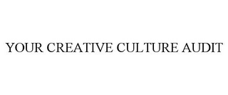 YOUR CREATIVE CULTURE AUDIT