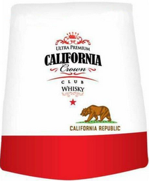 ULTRA PREMIUM CALIFORNIA CROWN CLUB WHISKY CALIFORNIA REPUBLIC