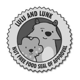 LULU AND LUNK NUT FREE FOOD SEAL OF APPROVAL