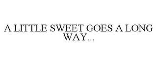 A LITTLE SWEET GOES A LONG WAY...