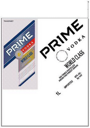 PRIME VODKA, WORLD CLASS, SUPERIOR, IMPORTED