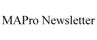 MAPRO NEWSLETTER