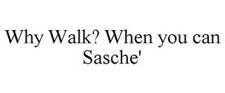 WHY WALK? WHEN YOU CAN SASCHE'