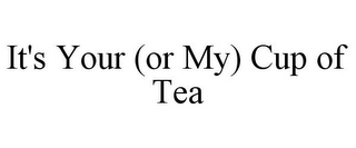 IT'S YOUR (OR MY) CUP OF TEA