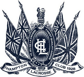 HAMPTON LACROSSE CLUB 1928 LE JEU DE LACROSSE FINEST QUALITY GOODS HLC