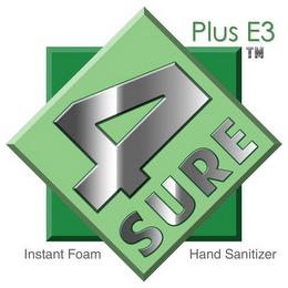 4SURE PLUS E3INSTANT FOAM HAND SANITIZER