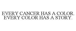 EVERY CANCER HAS A COLOR. EVERY COLOR HAS A STORY.