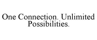 ONE CONNECTION. UNLIMITED POSSIBILITIES.