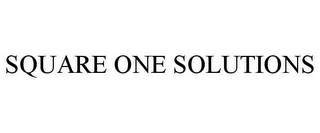 SQUARE ONE SOLUTIONS