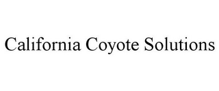 CALIFORNIA COYOTE SOLUTIONS