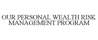 OUR PERSONAL WEALTH RISK MANAGEMENT PROGRAM