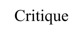 CRITIQUE
