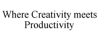 WHERE CREATIVITY MEETS PRODUCTIVITY