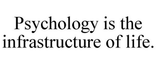 PSYCHOLOGY IS THE INFRASTRUCTURE OF LIFE.