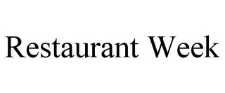 RESTAURANT WEEK