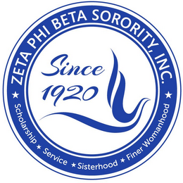 ZETA PHI BETA SORORITY, INC. SCHOLARSHIP SERVICE SISTERHOOD FINER WOMANHOOD SINCE 1920