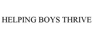 HELPING BOYS THRIVE