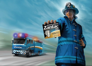 FIRE & RESCUE ZANTAC MAXIMUM STRENGTH ZANTAC 150 STRONG. FAST. LASTING. PREVENTS & RELIEVES HEARTBURN 24