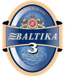 BREWED IN RUSSIA 1990 BALTIKA 3 CLASSIC BEER