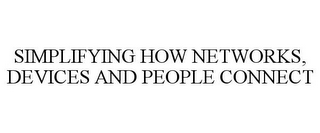 SIMPLIFYING HOW NETWORKS, DEVICES AND PEOPLE CONNECT