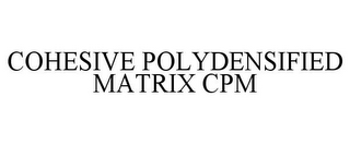 COHESIVE POLYDENSIFIED MATRIX CPM