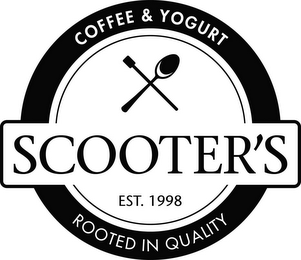 COFFEE & YOGURT SCOOTER'S EST. 1998 ROOTED IN QUALITY