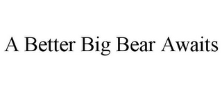 A BETTER BIG BEAR AWAITS