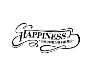 HAPPINESS HAPPENS HERE