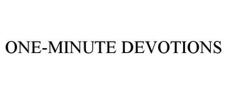 ONE-MINUTE DEVOTIONS