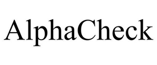 ALPHACHECK