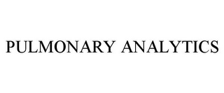 PULMONARY ANALYTICS