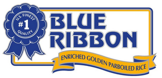 U.S. FINEST QUALITY #1 BLUE RIBBON ENRICHED GOLDEN PARBOILED RICE