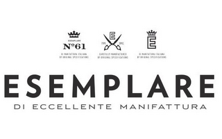 ESEMPLARE, DI ECCELLENTE MANIFATTURA, DI MANIFATTURA ITALIANA BY ORIGINAL SPECIFICATIONS, TYPE SPEC., CAREFULLY MANUFACTURED BY ORIGINAL SPECIFICATIONS, NO 61