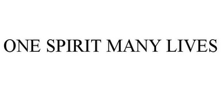 ONE SPIRIT MANY LIVES