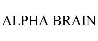 ALPHA BRAIN