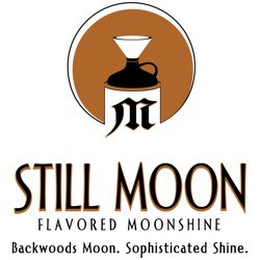 STILL MOON FLAVORED MOONSHINE BACKWOODS MOON. SOPHISTICATED SHINE.