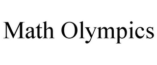 MATH OLYMPICS