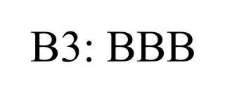 B3: BBB