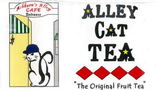 ALLEY CAT TEA "THE ORIGINAL FRUIT TEA" ASHBURN'S ALLEY CAFE ENTRANCE