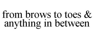 FROM BROWS TO TOES AND ANYTHING IN BETWEEN