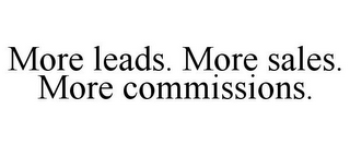 MORE LEADS. MORE SALES. MORE COMMISSIONS.