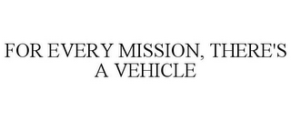 FOR EVERY MISSION, THERE'S A VEHICLE