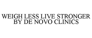 WEIGH LESS LIVE STRONGER BY DE NOVO CLINICS