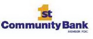 COMMUNITY 1ST BANK MEMBER FDIC