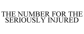 THE NUMBER FOR THE SERIOUSLY INJURED